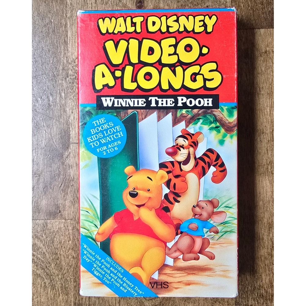 Walt Disney Video-A-Longs Winnie The Pooh VHS 1986 Vintage Childrens Movie